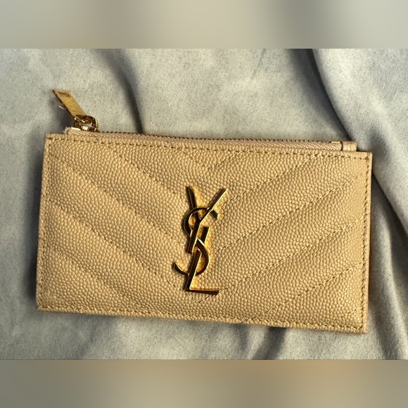 Source Unknown Accessories - YSL Zip Card Holder (Please Read Description)